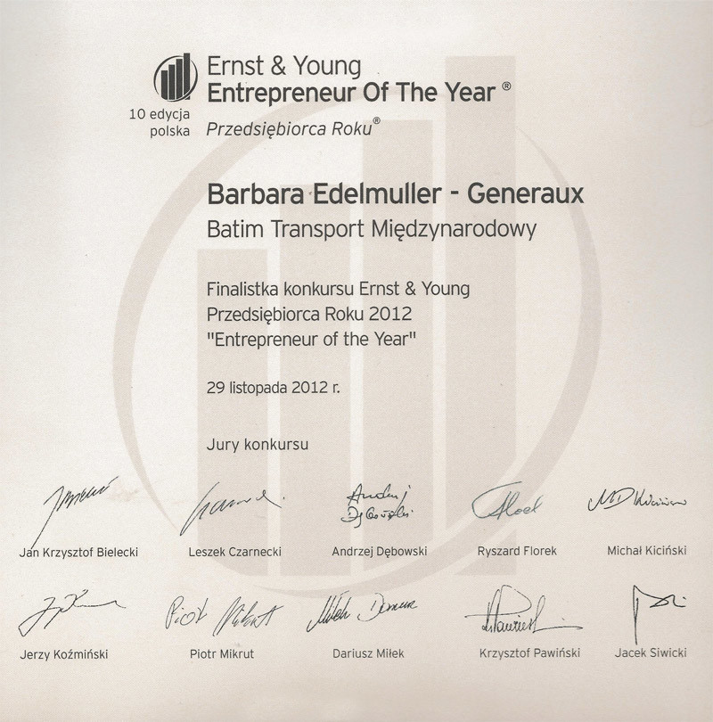 Nagroda Finalistka Ernst 